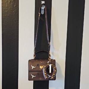 Brown Embroidered Women's Bag